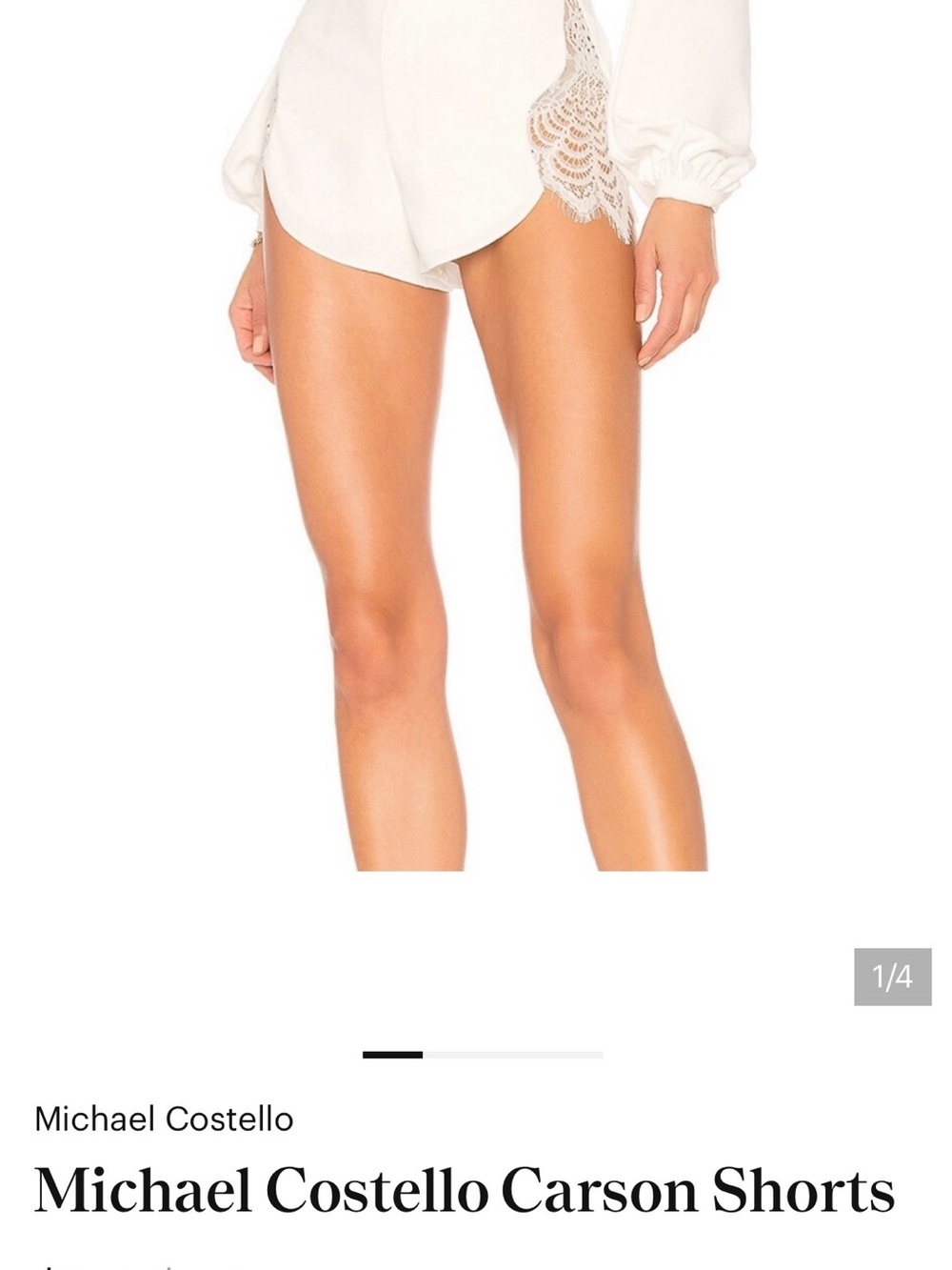 REVOLVE Ivory Lace-Trim Skort
